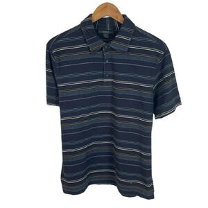 PO292 Mens Express Brand Modern Fit Striped Stretch Polo Shirt L